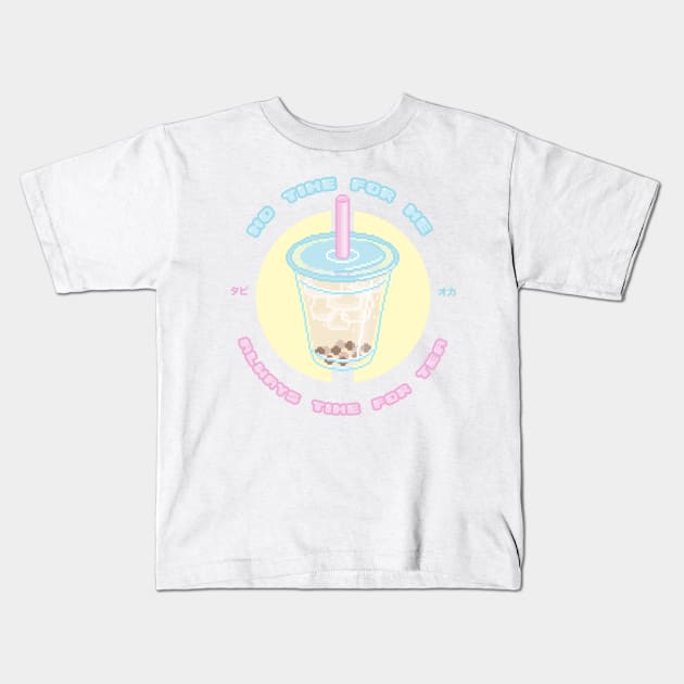 Tapioca MilkTea Bubble Tea Kids T-Shirt by AmberCrisis